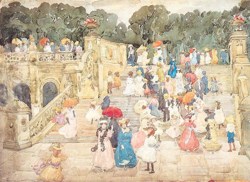 Maurice Prendergast The Mall Central Park Sweden oil painting art